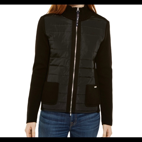 Tommy Hilfiger Womens Puffer Front Sweater lightweight jacket - never used - Picture 1 of 7